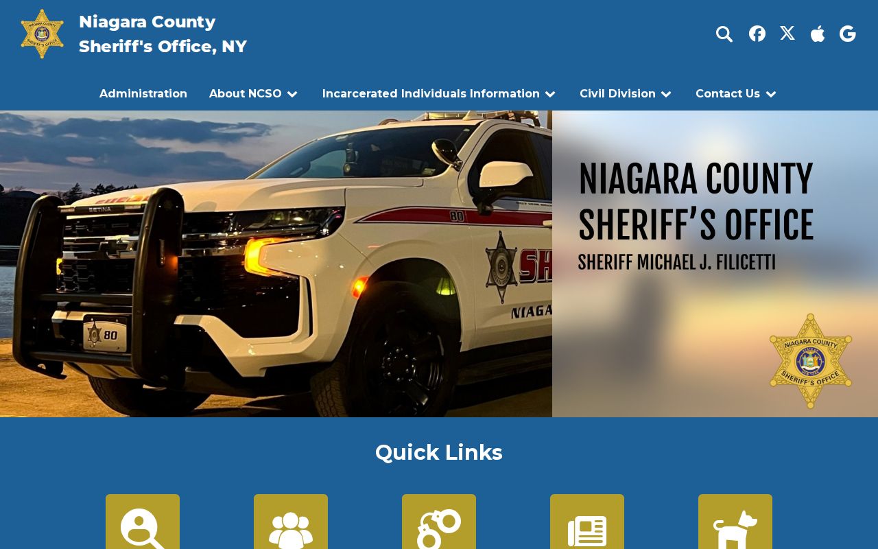 Town of Lockport residents directory county custody listing