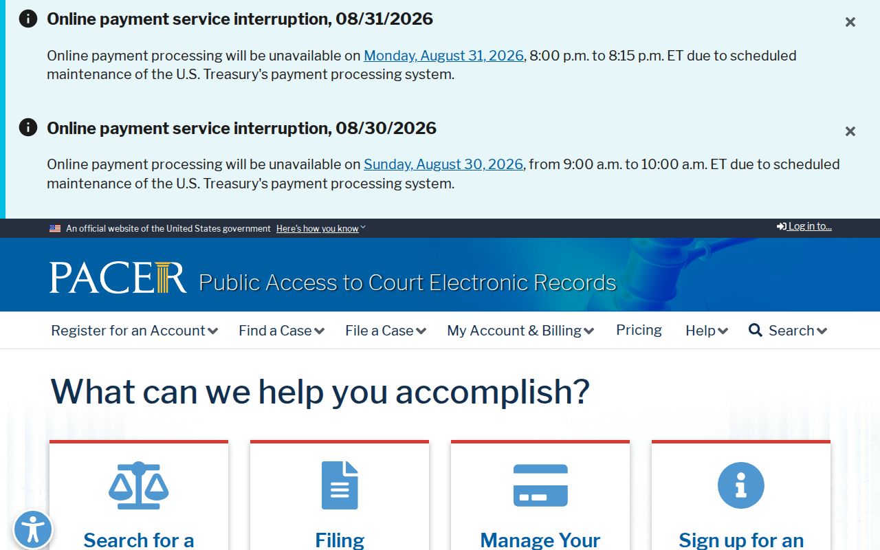 Town of Lockport residents directory federal court access