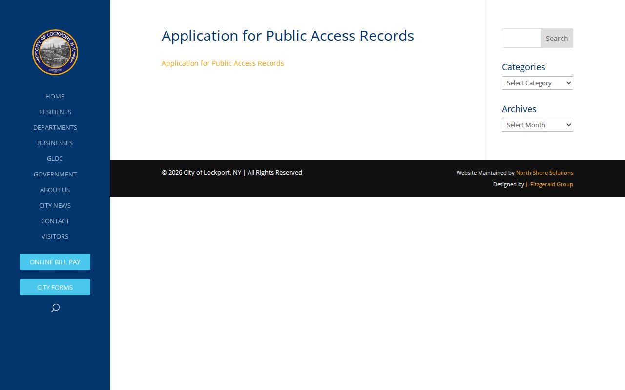Town of Lockport previous residents city and town records routing