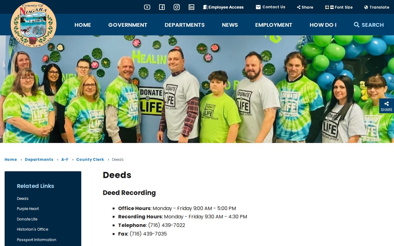 Town of Lockport street directory Niagara County deed records